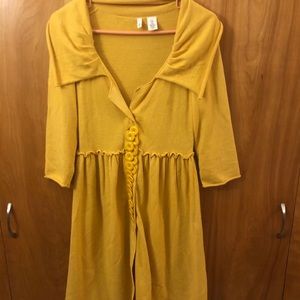 Moth by Anthropologie Knit yellow dress